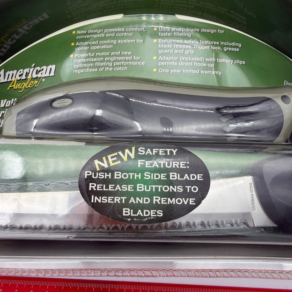 American Angler 12 Volt Electric Fillet Knife 31601 Stainless Steel Blade New